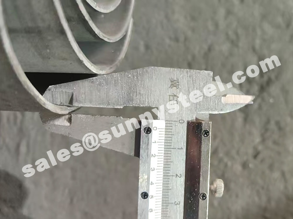 304 stainless tube shields Thickness measurement