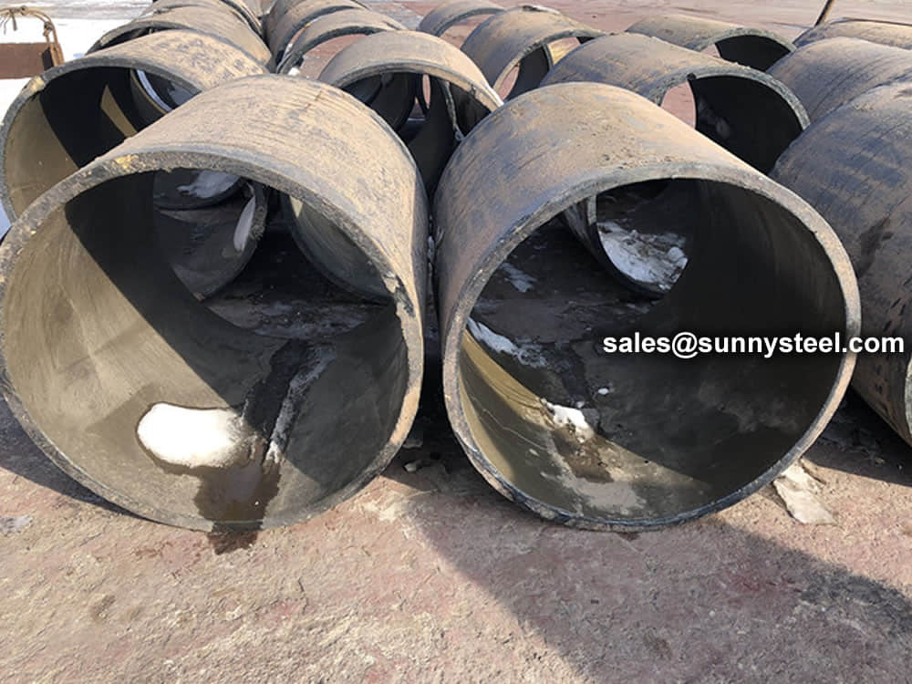 Big bore cast basalt pipes