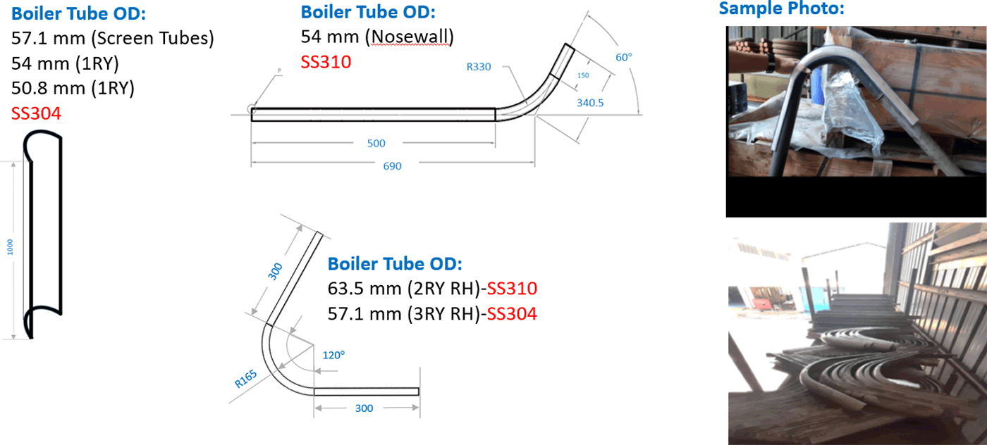 Boiler Erosion Tube Shield drawing