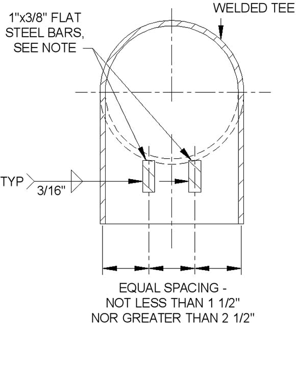 Barred tee drawing