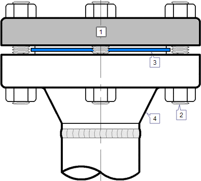 Blind flange det