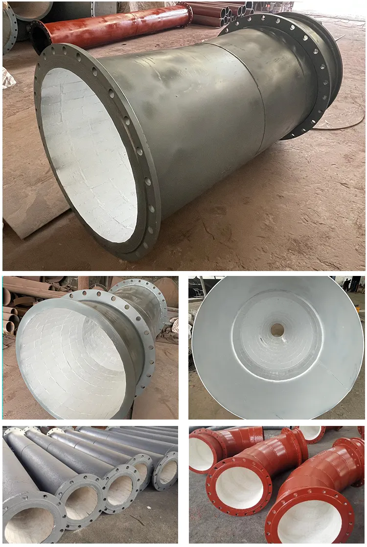 Large Diameter Alumina Ceramic Tile Lined Wear Resistant Pipe Elbows For Mining Coal Industry