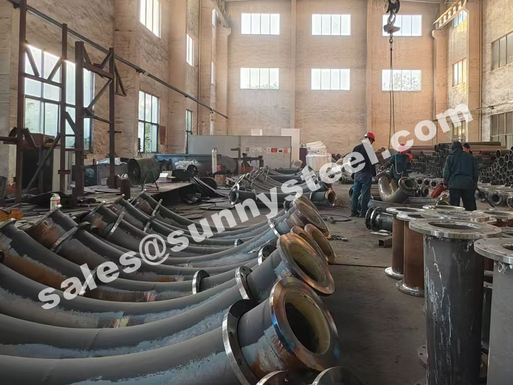 Mining Slurry Conveying Pipe Lined With Alumina Ceramic Tile Liner