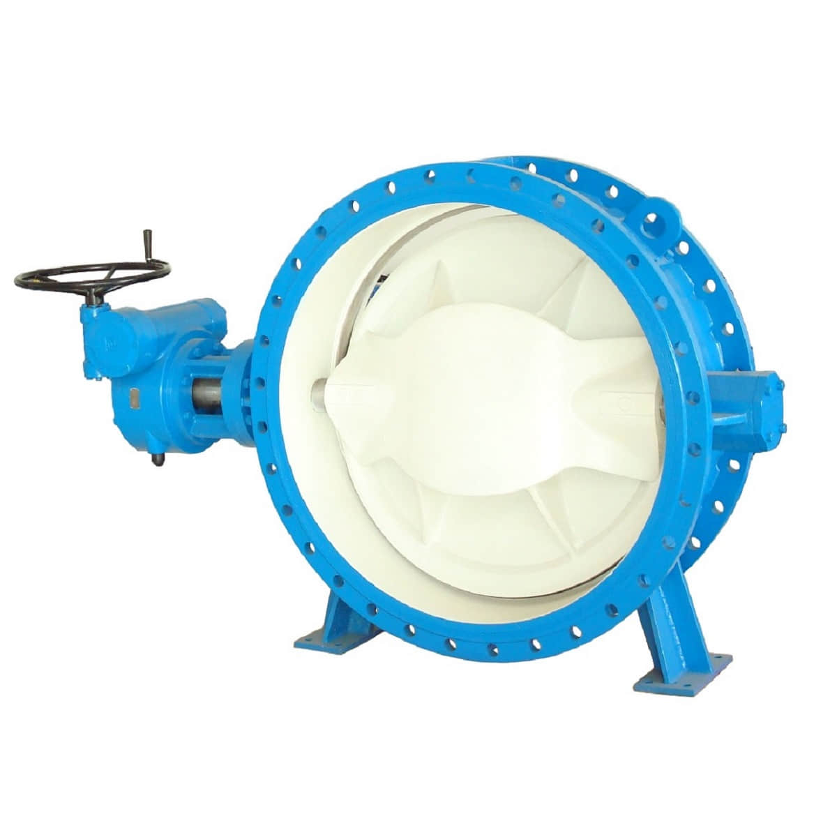 Nylon Spray Double Offset Butterfly Valve