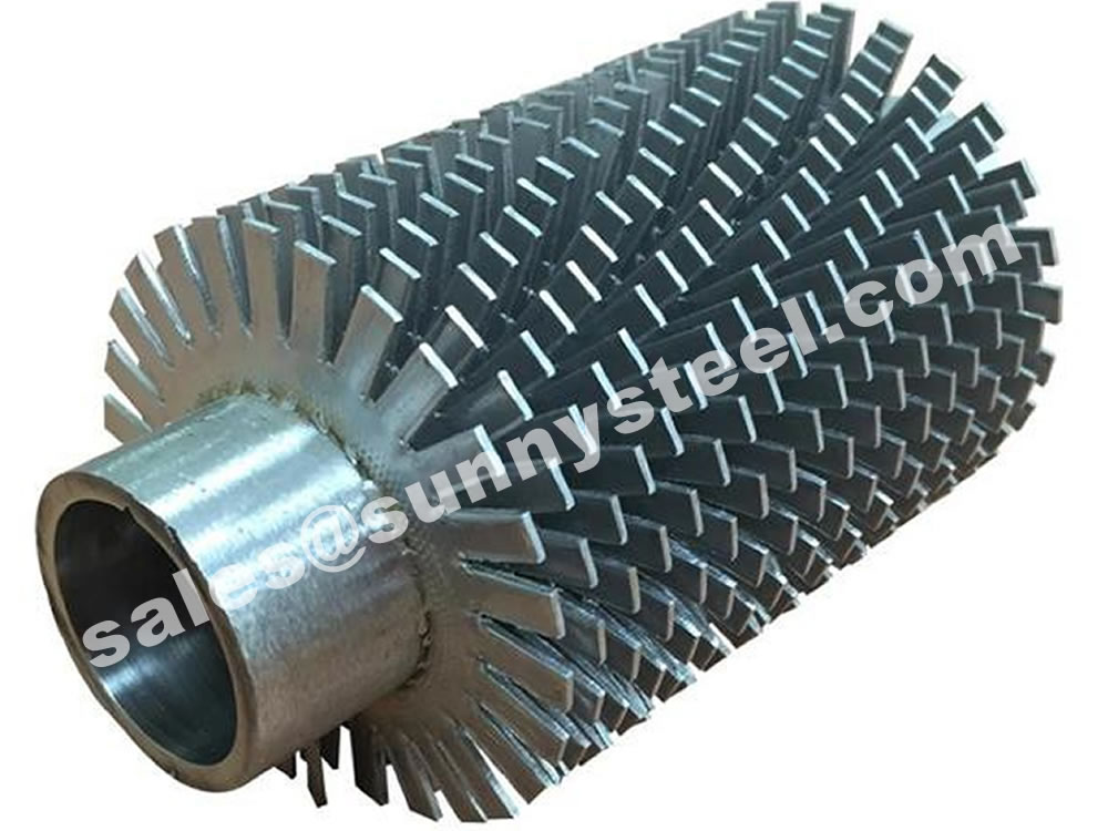 Serrated finned tube for heat exchanger