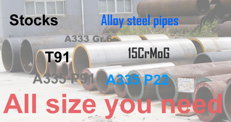 Alloy steel pipes stock