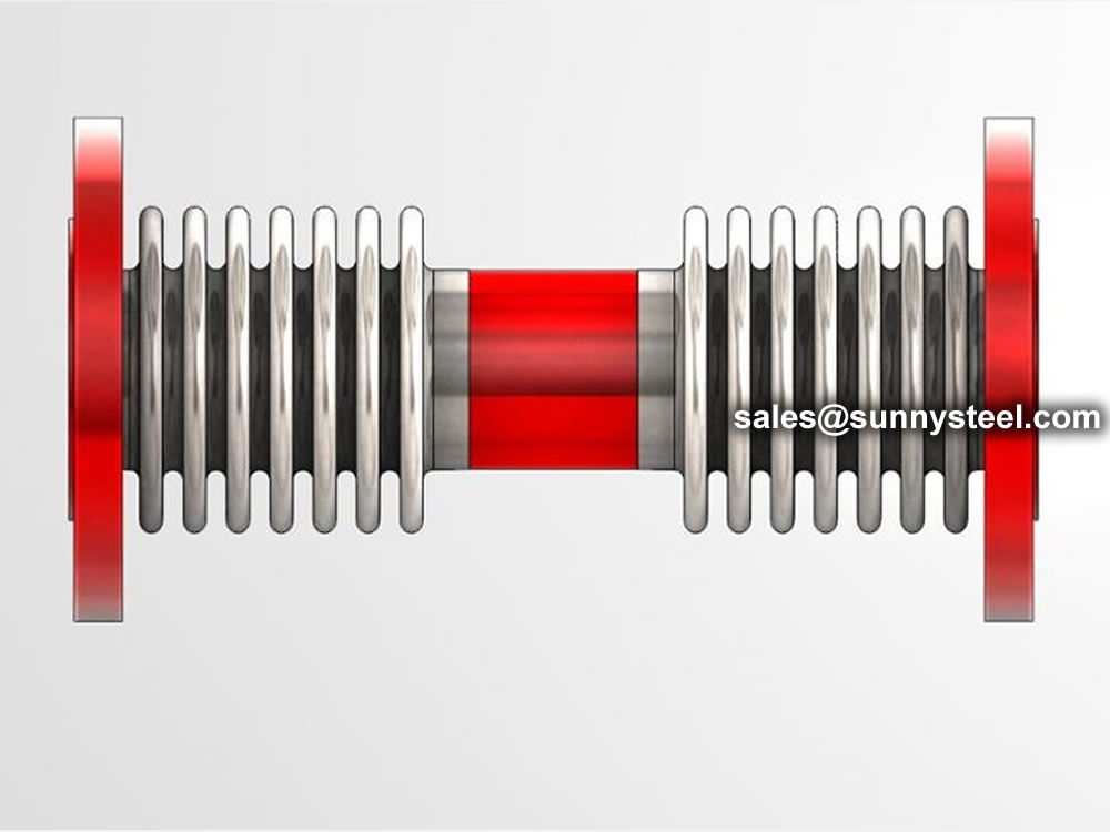 Universal expansion joint with flanges